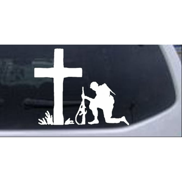computer decal christian sticker religious symbol Faith and Gratitude Bubble-free stickers bumper sticker